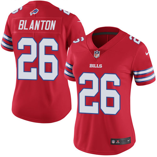 Women's Elite Robert Blanton Nike Jersey Red - #26 Rush NFL Buffalo Bills